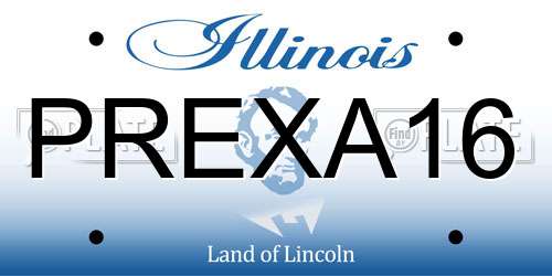 PREXA16 Illinois License Plate