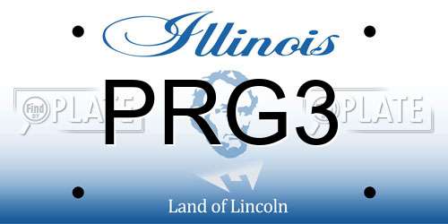PRG3 Illinois License Plate