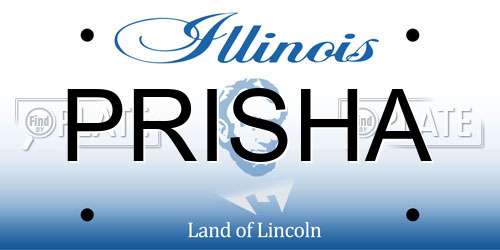 PRISHA Illinois License Plate