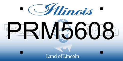 PRM5608 Illinois License Plate
