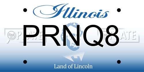 PRNQ8 Illinois License Plate