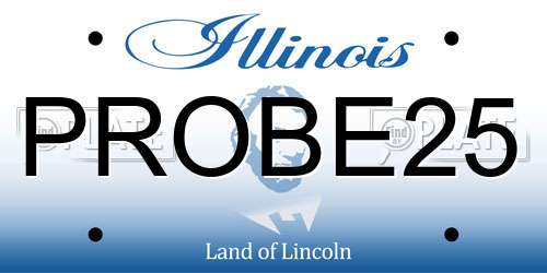 PROBE25 Illinois License Plate