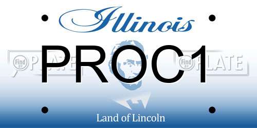 PROC1 Illinois License Plate