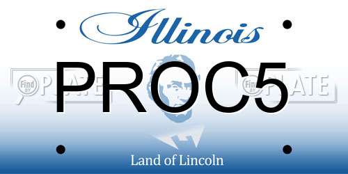 PROC5 Illinois License Plate