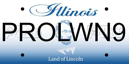 PROLWN9 Illinois License Plate