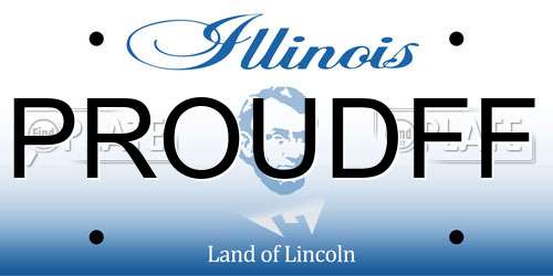 PROUDFF Illinois License Plate