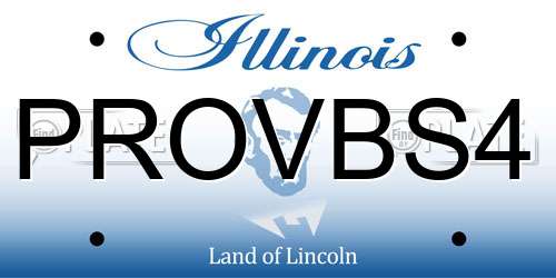 PROVBS4 Illinois License Plate