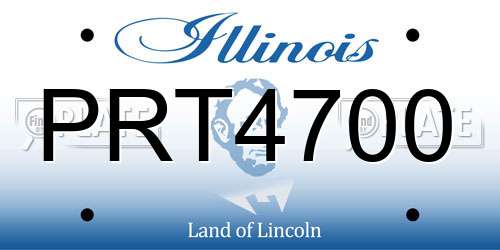 PRT4700 Illinois License Plate