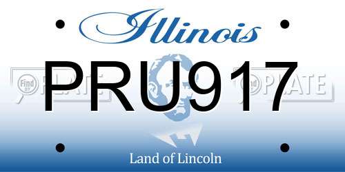 PRU917 Illinois License Plate