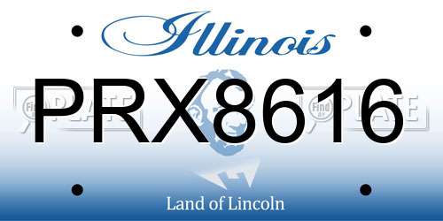 PRX8616 Illinois License Plate