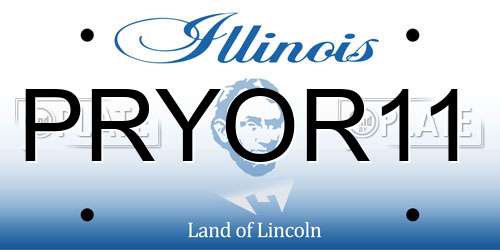PRYOR11 Illinois License Plate