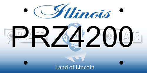 PRZ4200 Illinois License Plate