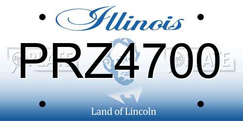 PRZ4700 Illinois License Plate