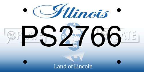 PS2766 Illinois License Plate