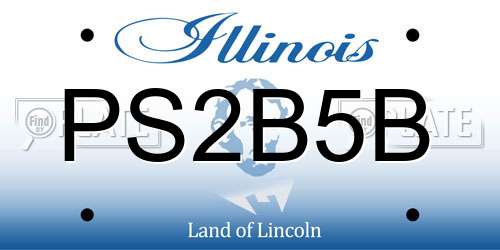 PS2B5B Illinois License Plate