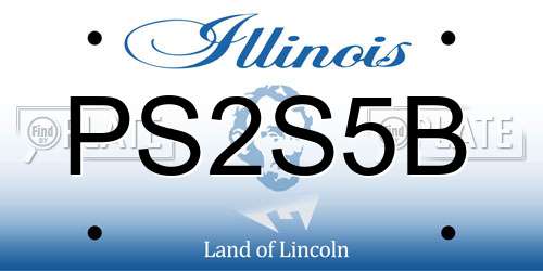 PS2S5B Illinois License Plate