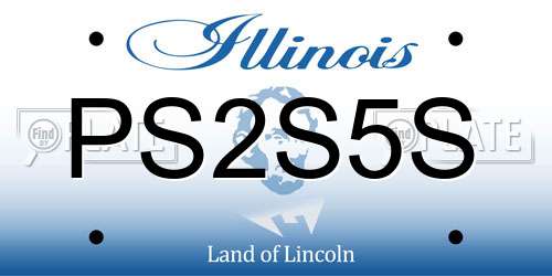 PS2S5S Illinois License Plate