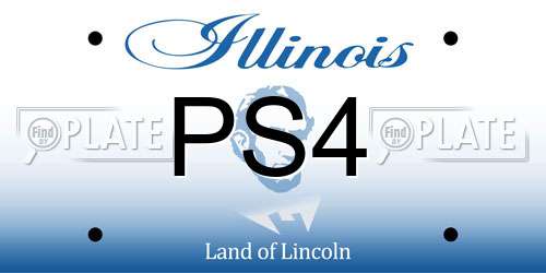 PS4 Illinois License Plate
