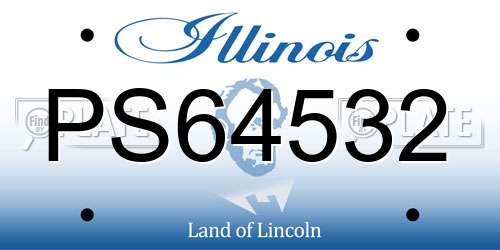 PS64532 Illinois License Plate