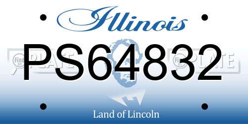 PS64832 Illinois License Plate