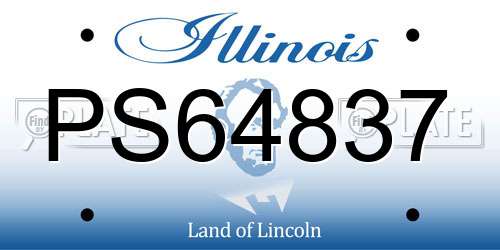 PS64837 Illinois License Plate