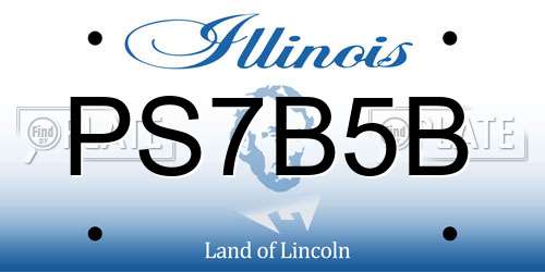 PS7B5B Illinois License Plate
