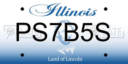 PS7B5S Illinois License Plate