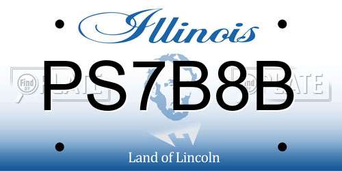 PS7B8B Illinois License Plate