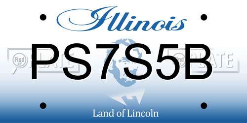 PS7S5B Illinois License Plate