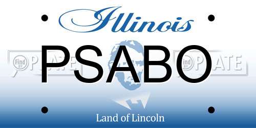 PSABO Illinois License Plate