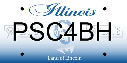 PSC4BH Illinois License Plate