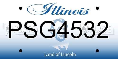 PSG4532 Illinois License Plate