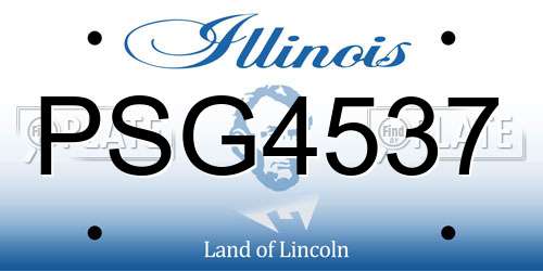 PSG4537 Illinois License Plate