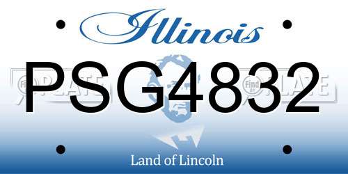 PSG4832 Illinois License Plate