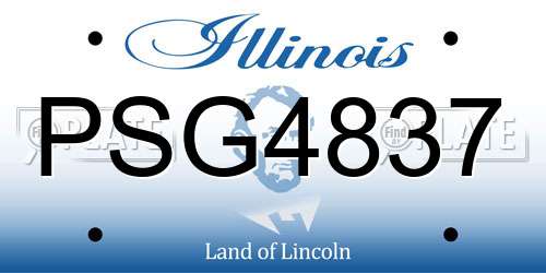 PSG4837 Illinois License Plate