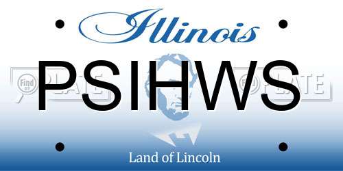 PSIHWS Illinois License Plate