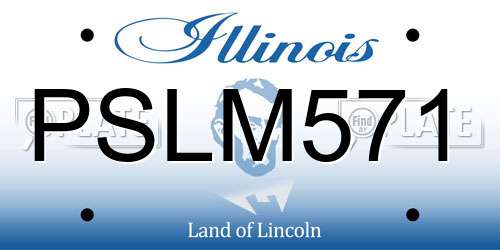 PSLM571 Illinois License Plate