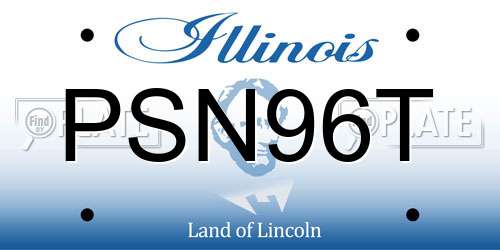 PSN96T Illinois License Plate