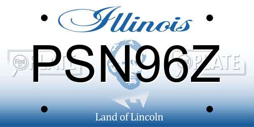 PSN96Z Illinois License Plate