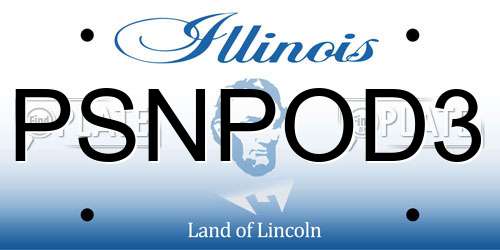 PSNPOD3 Illinois License Plate