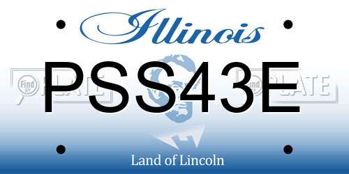 PSS43E Illinois License Plate