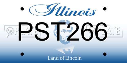 PST266 Illinois License Plate