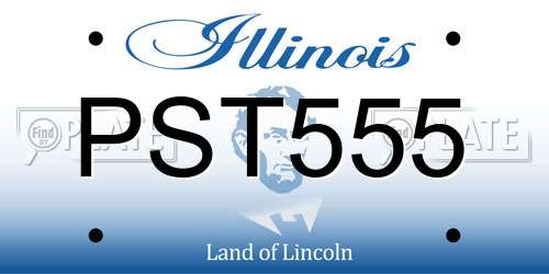 PST555 Illinois License Plate