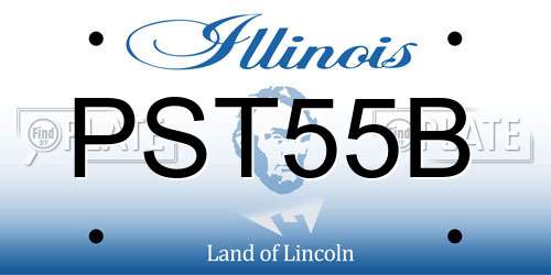 PST55B Illinois License Plate
