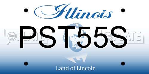PST55S Illinois License Plate