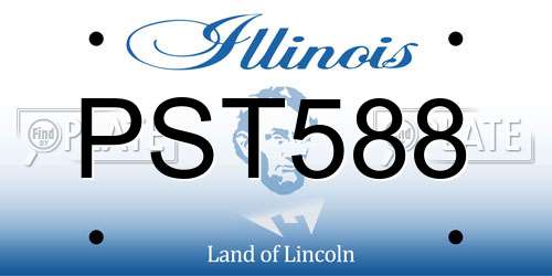 PST588 Illinois License Plate