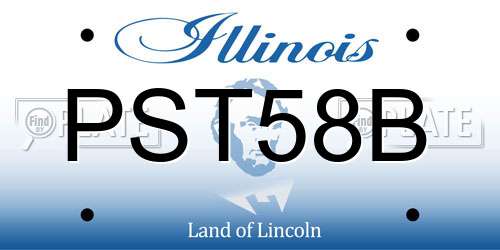 PST58B Illinois License Plate