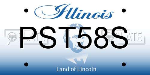 PST58S Illinois License Plate