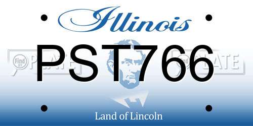 PST766 Illinois License Plate