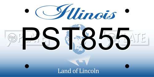 PST855 Illinois License Plate